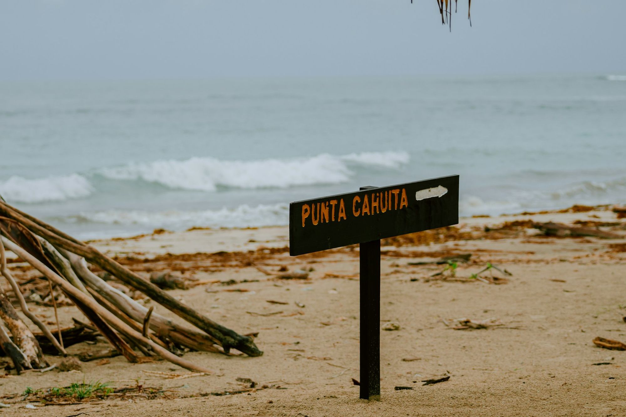 Beach scene at Cahuita National Park, Costa Rica
