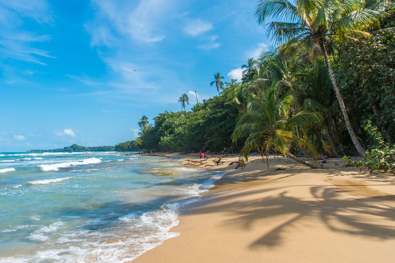 Beach scene at Puerto Viejo, Costa Rica